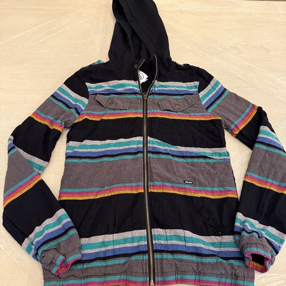 Volcom Enemy Lines Y2K Multicolor Striped Jacket Skater Surfer - Picture 1 of 11